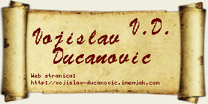 Vojislav Ducanović vizit kartica
